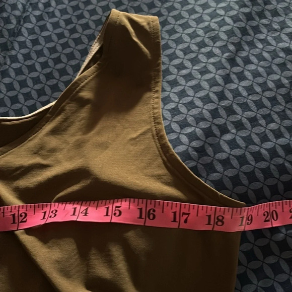 Attitudes by Renee Olive Lycra como jersey maxi Dress Sz L - Picture 7 of 12